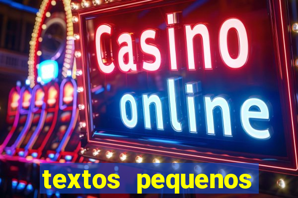 textos pequenos para alfabetizar